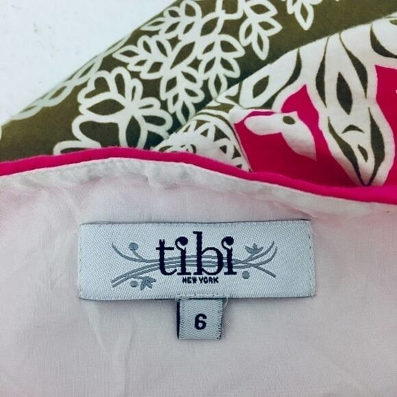 Tibi A Line Paisley Patterned Pink Mini Skirt size 6 - Picture 7 of 8